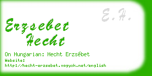 erzsebet hecht business card