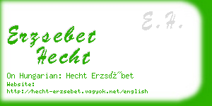 erzsebet hecht business card